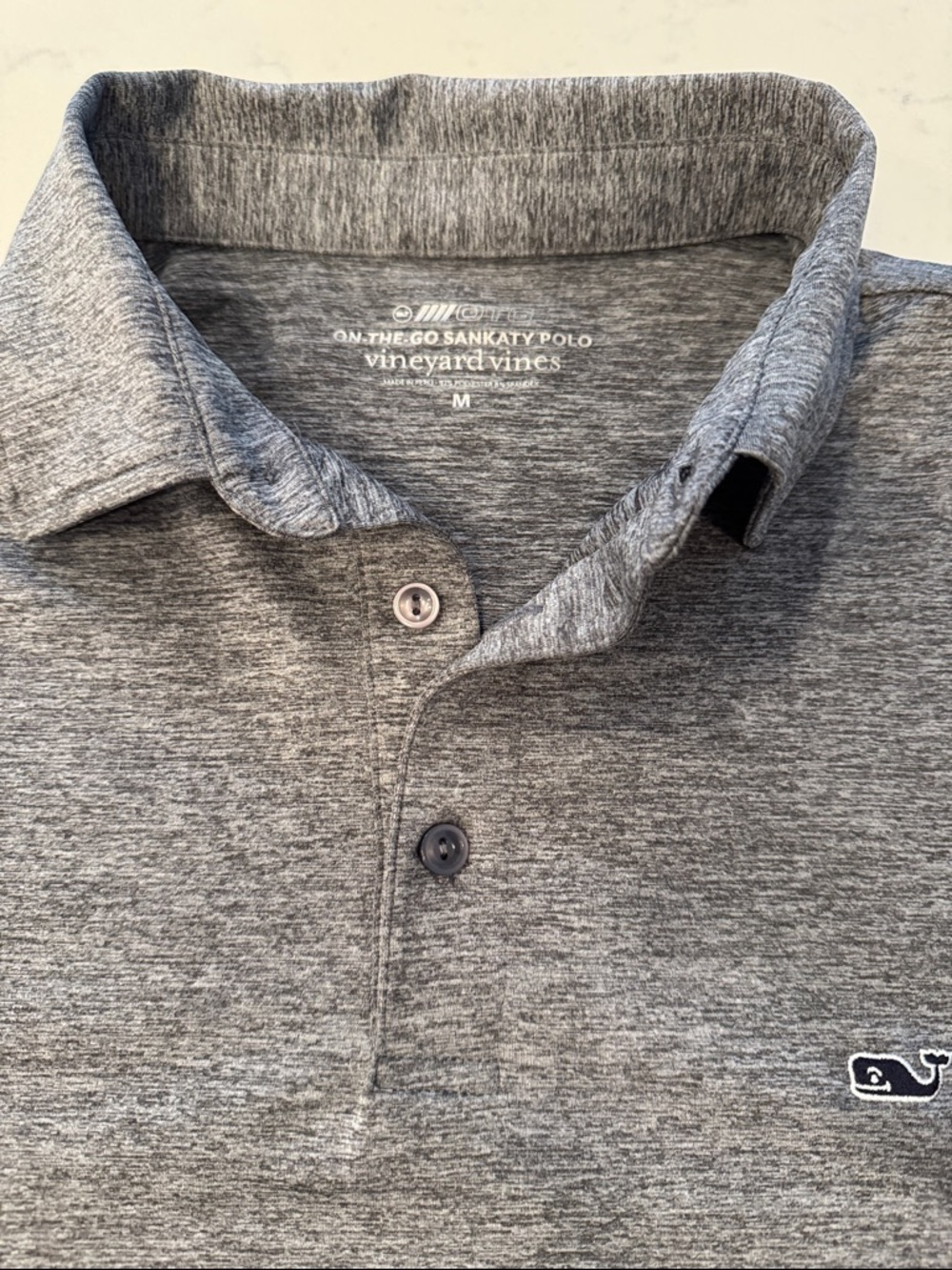 Vineyard Vines Men's Gray Sankaty Polo - Picture 2 of 4